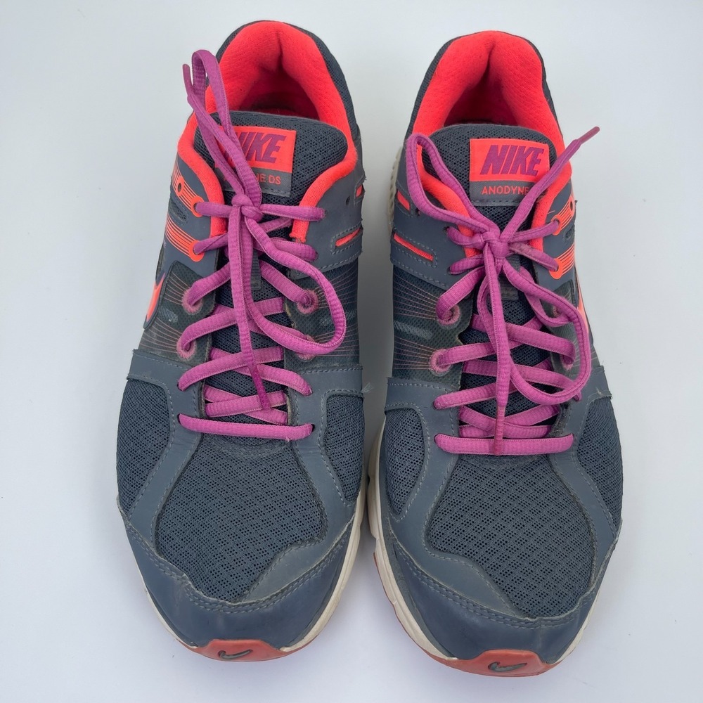 Nike Anodyne DS Flywire Running Shoes Womens 9 Grey Athletic Sneakers 537681-400